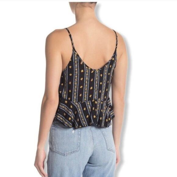 Free People Love To Love Peplum Spaghetti Strap Crop Top Size Medium - Picture 7 of 7
